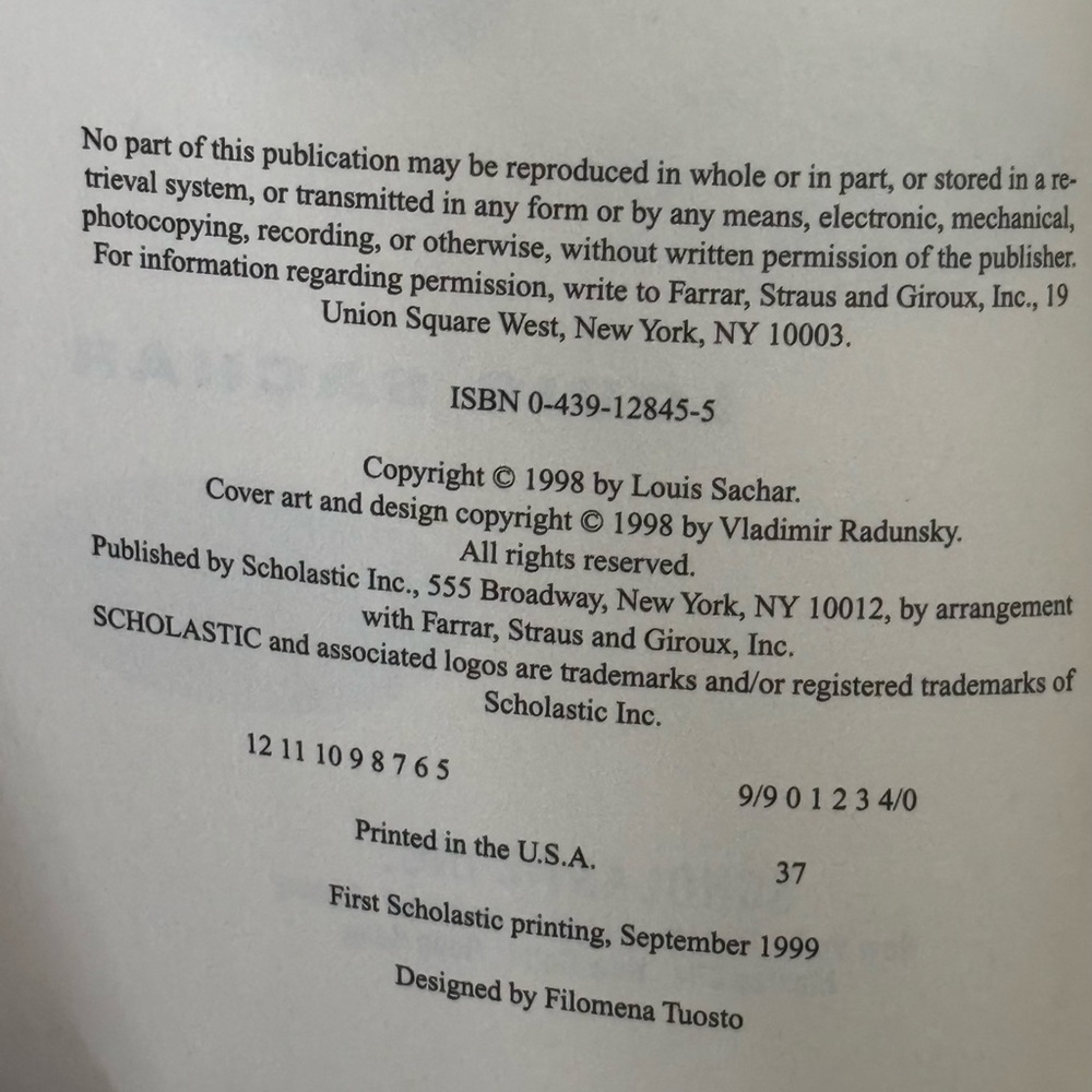 ‘Holes' by Louis Sachar - Hardcover new - Picture 4 of 6